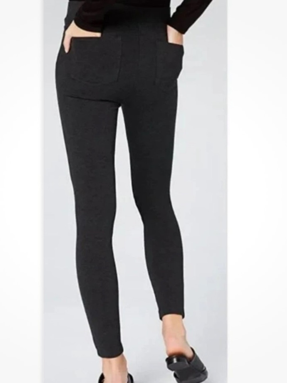 Daily Ritual Double Knit Ponte Front Seam Ankle Crop Leggings Pants NWOT